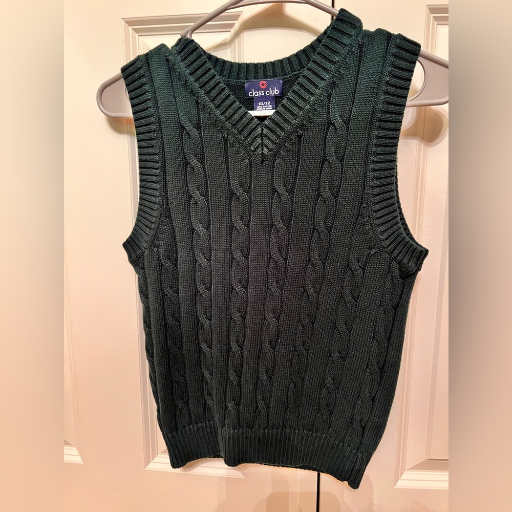 Class club sweater vest for boys